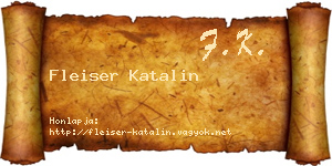 Fleiser Katalin névjegykártya
